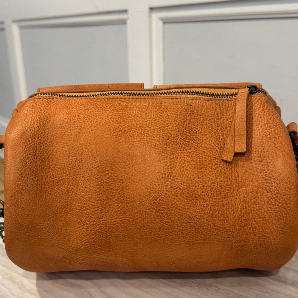 Free People Bag Dylan Brown Distressed Leather Duffle Crossbody - Picture 6 of 17
